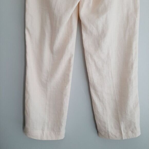 NOA NOA / Janet 100% Linen Straight Leg Regular Fit Dress Pants White Sz 6 - Picture 9 of 15